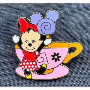 Disney Trading Pin Minnie Mouse Pink Teacup Mad Tea Party 2008